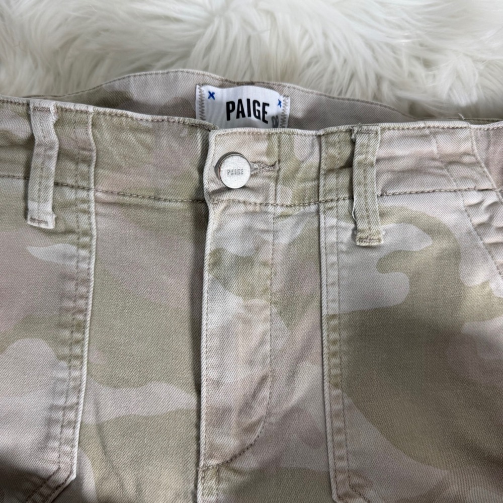 PAIGE Mayslie Camo Jogger Pants Green Tan Utility Slim Fit Size 28 - Picture 6 of 11